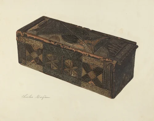 Carved Box by Charles Garjian, index of american design, 1939