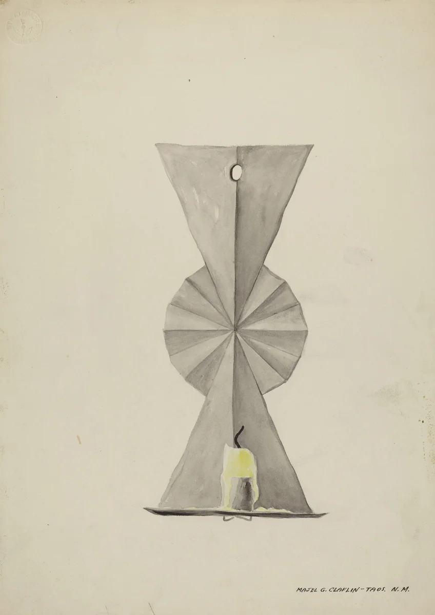 Tin Sconce by Majel G. Claflin, index of american design, 1935-1942