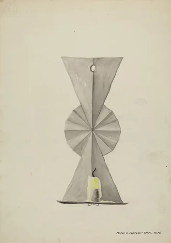 Tin Sconce by Majel G. Claflin, index of american design, 1935-1942