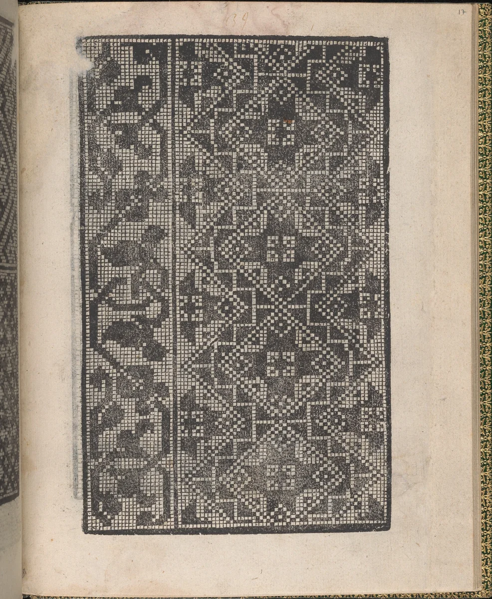 Ornamento delle belle & virtuose donne, page 9 (verso) by Matteo Pagano, book, 1554