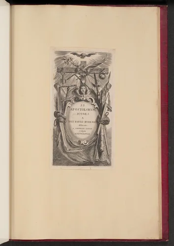 Title Plate for SS. Apostolorvm Icones by Cornelis Galle
Peter Paul Rubens, print, 1613-1646
