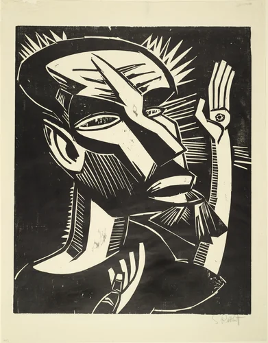 Saint Francis (Der heilige Franziskus) by Karl Schmidt-Rottluff, print, 1919