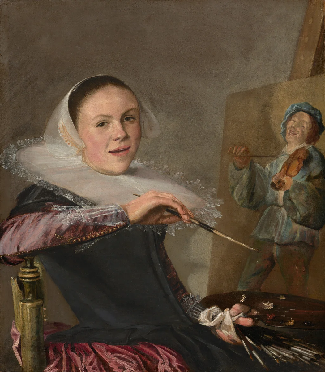 Self-Portrait by Judith Leyster, painting, 1630