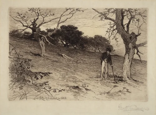 Old New England Orchard by George Henry Smillie, print, 1883