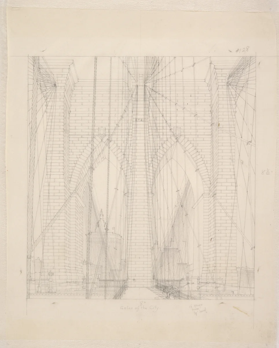 The Gates of the City by John Taylor Arms, drawing, 1922