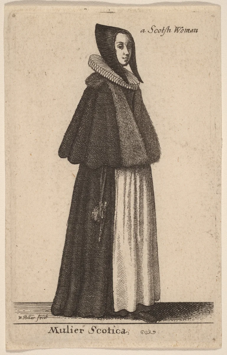 Mulier Scotica by Wenceslaus Hollar, print, 1644