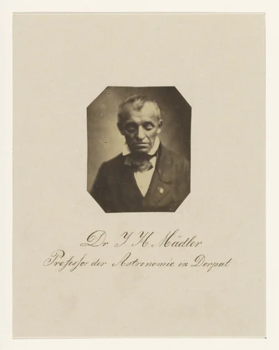 Portret van Dr. Johann Heinrich Mädler by anonymous, photograph, 1851-1865
