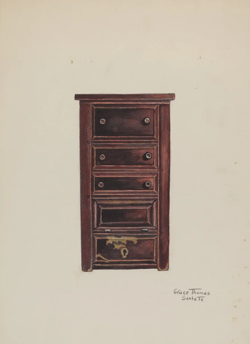 Cabinet by Grace Thomas, index of american design, 1935-1942