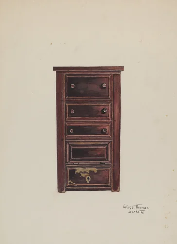 Cabinet by Grace Thomas, index of american design, 1935-1942
