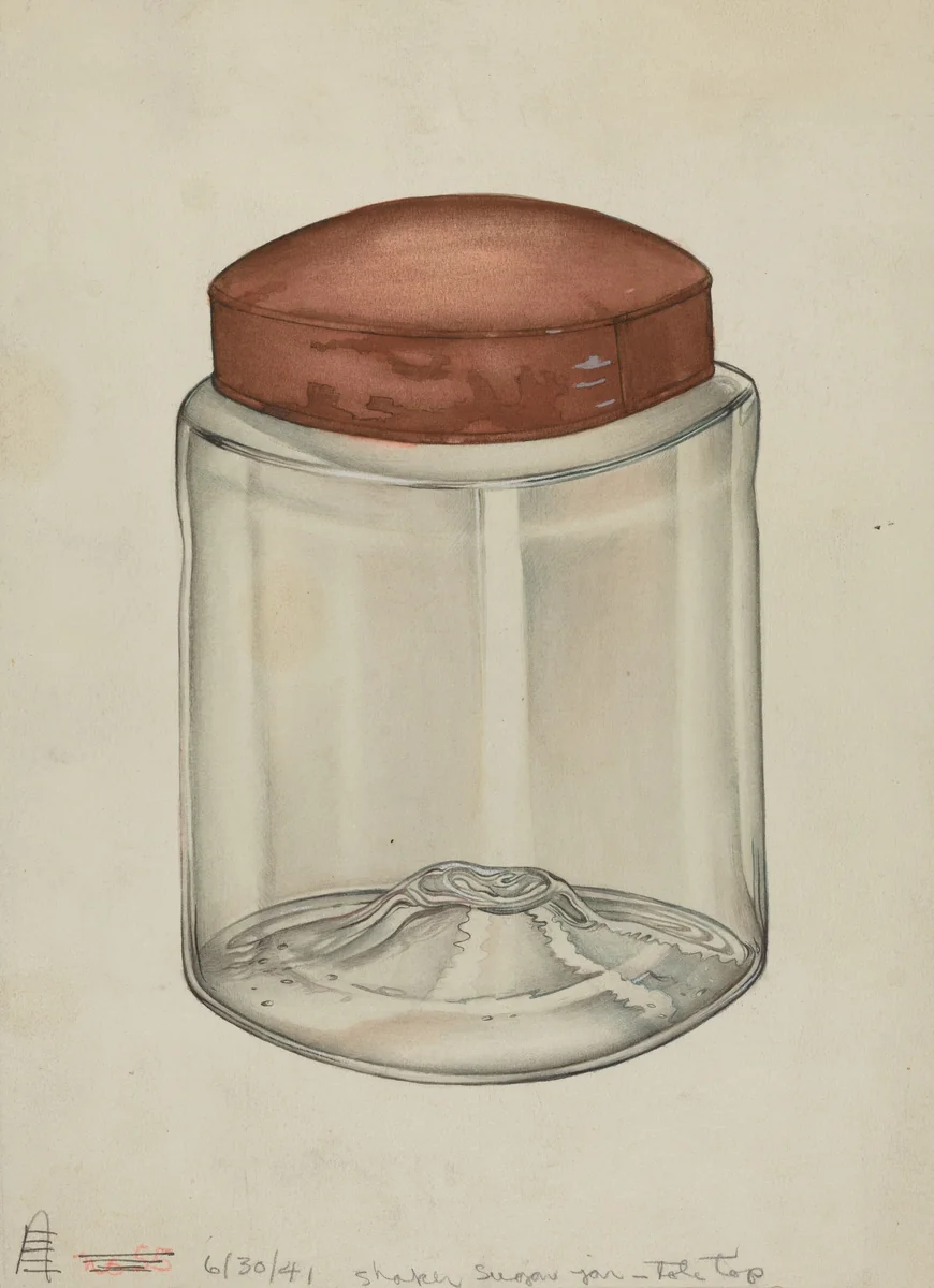Shaker Sugar Jar by Charles Goodwin, index of american design, 1941