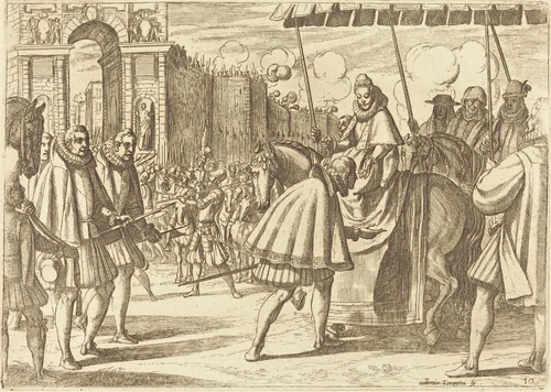 Triumphal Entry of Margaret of Austria by Antonio Tempesta, print, 1612