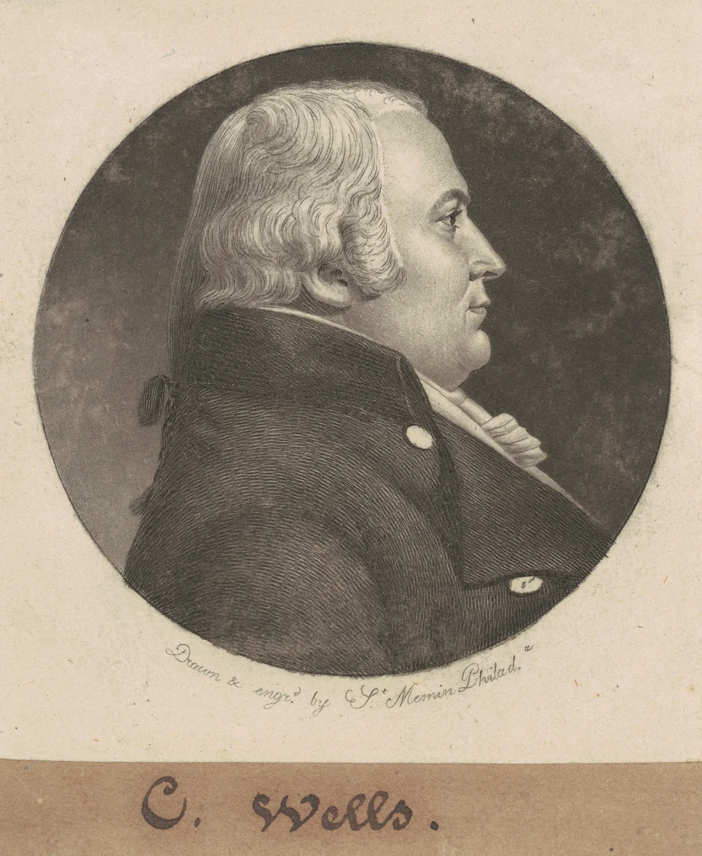 John Craig Wells by Charles B. J. Févret de Saint-Mémin, print, 1799