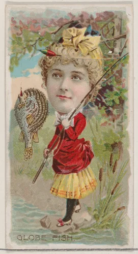 Globe Fish, from the series Fishers and Fish (N74) for Duke brand cigarettes by Knapp & Company, print, 1888
