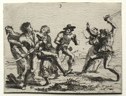 Military Subjects: A Quarrel by Hans Ulrich Franckh, print