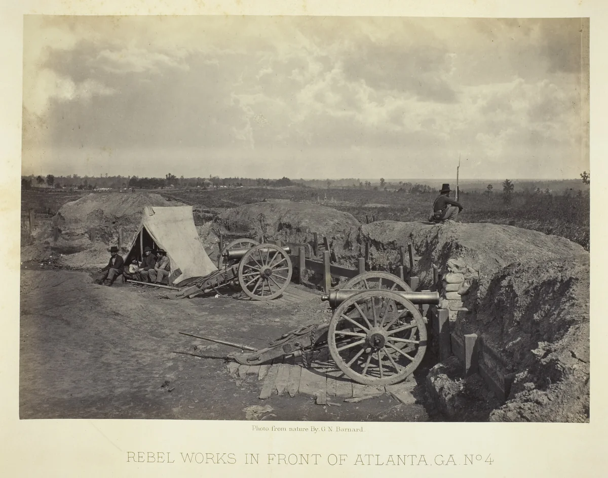Rebel Works in Front of Atlanta, GA, No. 4 by George Barnard, photograph, 1864