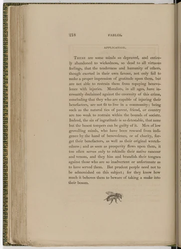 Tailpiece (page 218) from The Fables of Aesop by Thomas Bewick, illustrated book, 1818