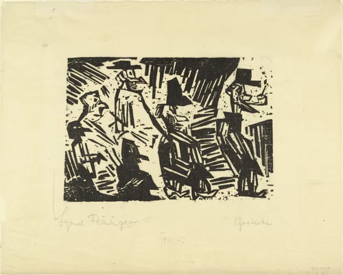 Old Shellbacks (Alte Seebären) by Lyonel Feininger, print, 1919