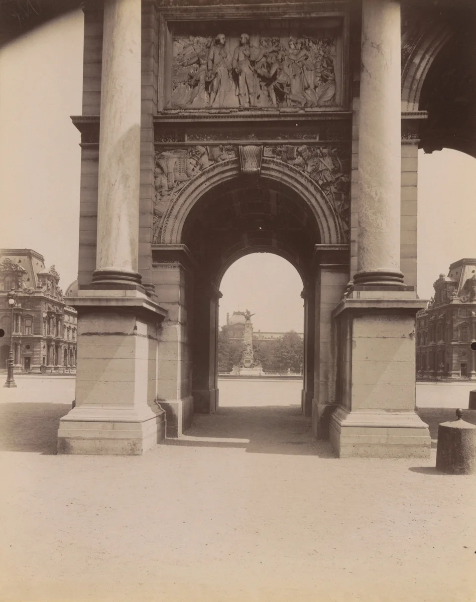 Place du Carrousel, Arc de Triomphe du Carrousel by Eugène Atget, photograph, 1911