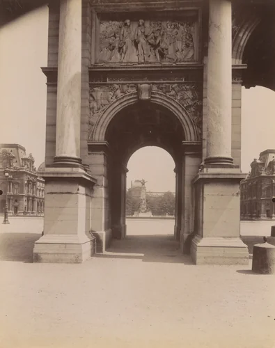 Place du Carrousel, Arc de Triomphe du Carrousel by Eugène Atget, photograph, 1911