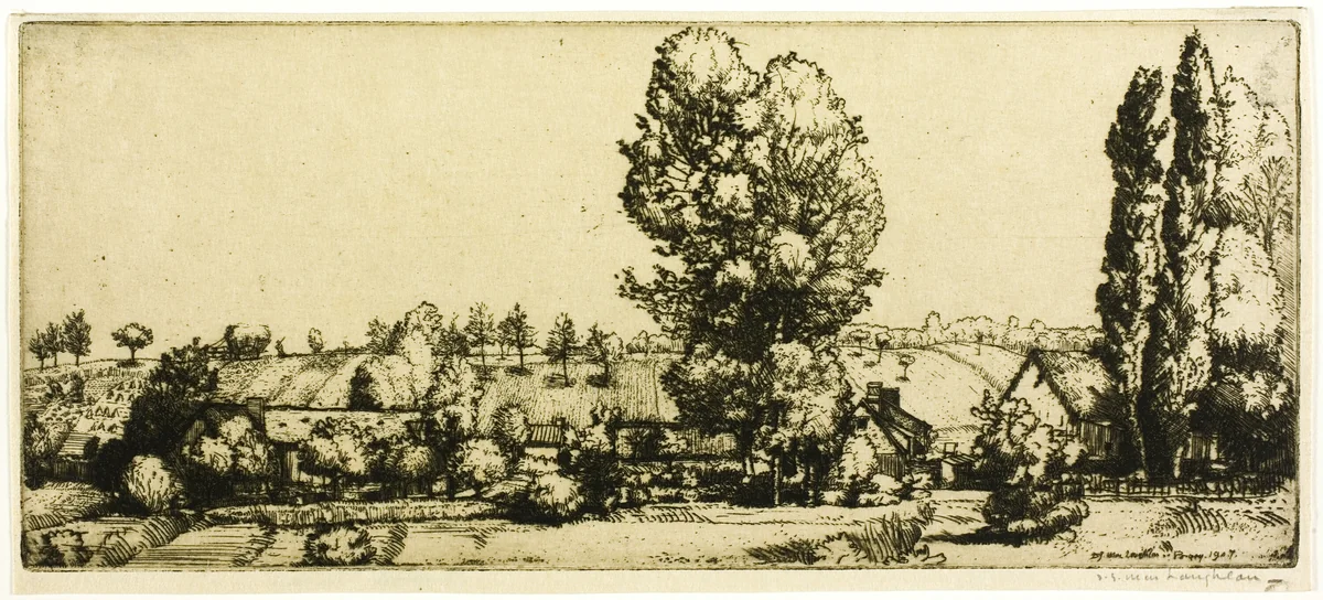 Landscape, Poigny by Donald Shaw MacLaughlan, print, 1907