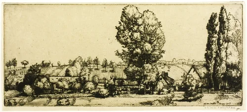 Landscape, Poigny by Donald Shaw MacLaughlan, print, 1907