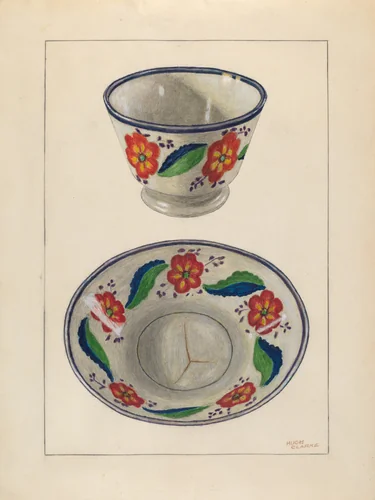 Cup and Saucer by Hugh Clarke, index of american design, 1936