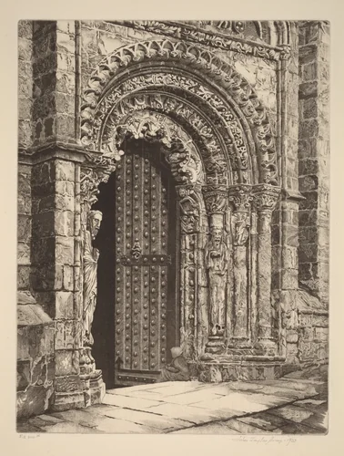 Study in Stone, Cathedral of Orense by John Taylor Arms, print, 1933