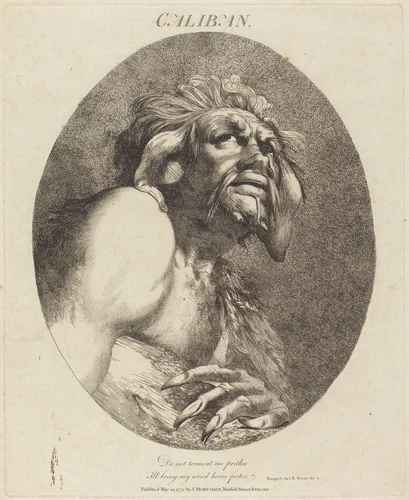 Caliban by John Hamilton Mortimer, print, 1775