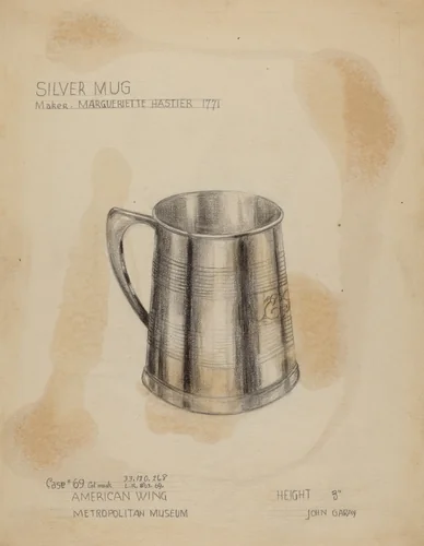 Silver Mug by John Garay, index of american design, 1935-1942