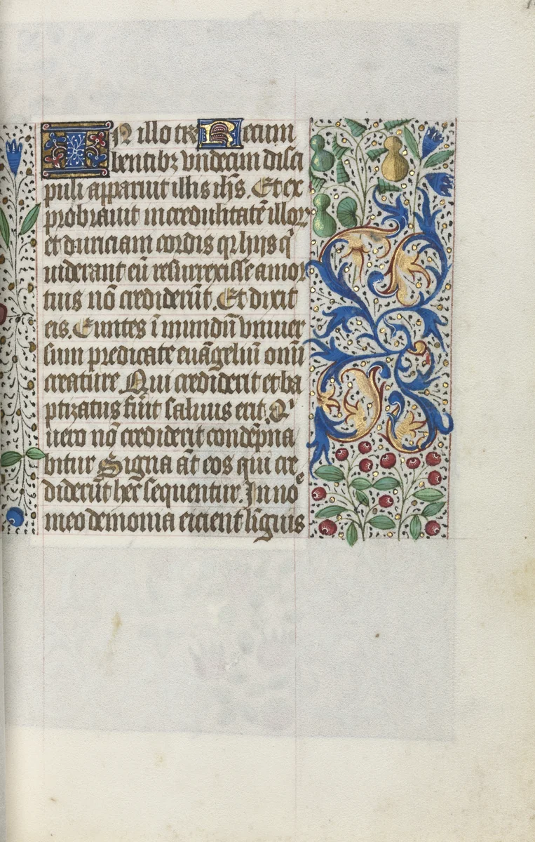 Book of Hours (Use of Rouen): fol. 18r by Master of the Geneva Latini, book, 1465-1475