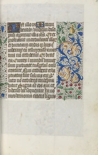 Book of Hours (Use of Rouen): fol. 18r by Master of the Geneva Latini, book, 1465-1475