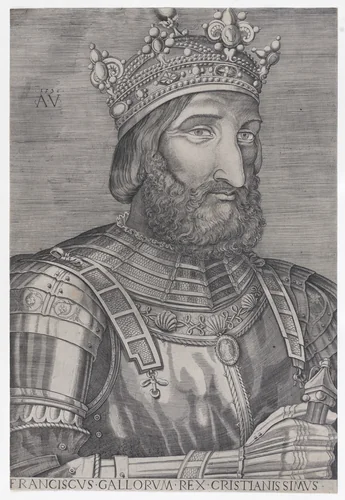 Francois I, King of France by Agostino Veneziano, print, 1531-1541