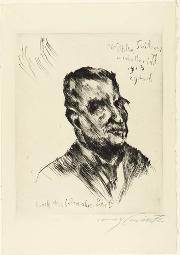 Wilhelm Trübner by Lovis Corinth, print, 1921