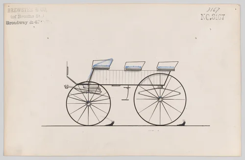 Wagon #3167 by Brewster & Co., drawing, 1875