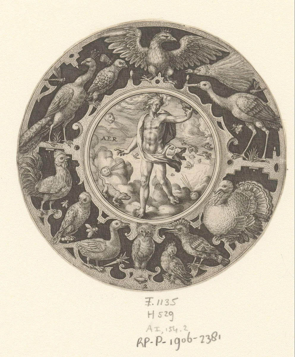 Lucht by Crispijn van de Passe, print, 1574-1637