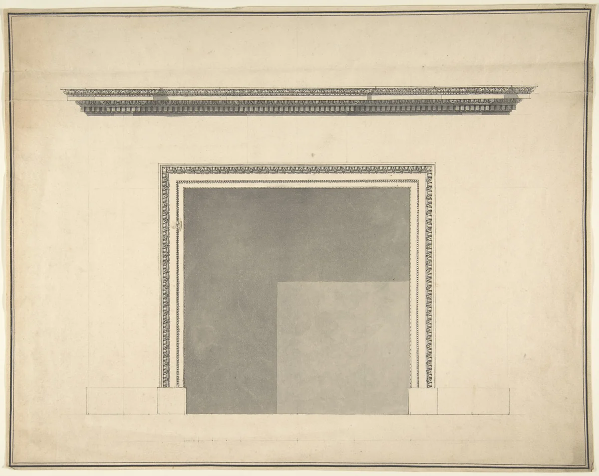 Design for a Chimneypiece by Sir William Chambers, drawing, 1740-1800