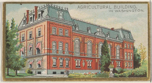 Agricultural Building in Washington, from the General Government and State Capitol Buildings series (N14) for Allen & Ginter Cigarettes Brands by Allen & Ginter, print, 1889