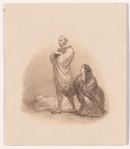 Illustration design for "The Economy of Human Life" by Frank Howard, drawing, 1834