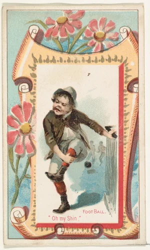 Football, "Oh my Shin," from the Terrors of America set (N136) issued by Duke Sons & Co. to promote Honest Long Cut Tobacco by W. Duke, Sons & Co., print, 1888-1889