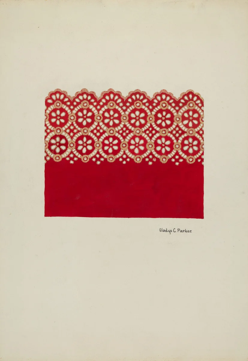 Embroidery for Dress by Gladys C. Parker, index of american design, 1936