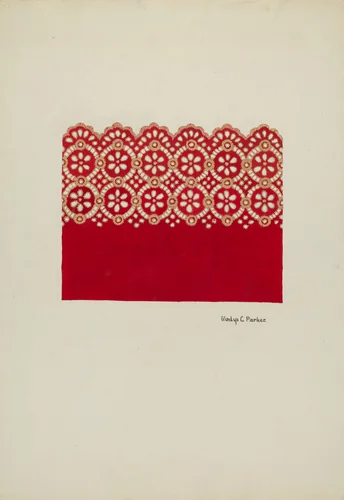 Embroidery for Dress by Gladys C. Parker, index of american design, 1936