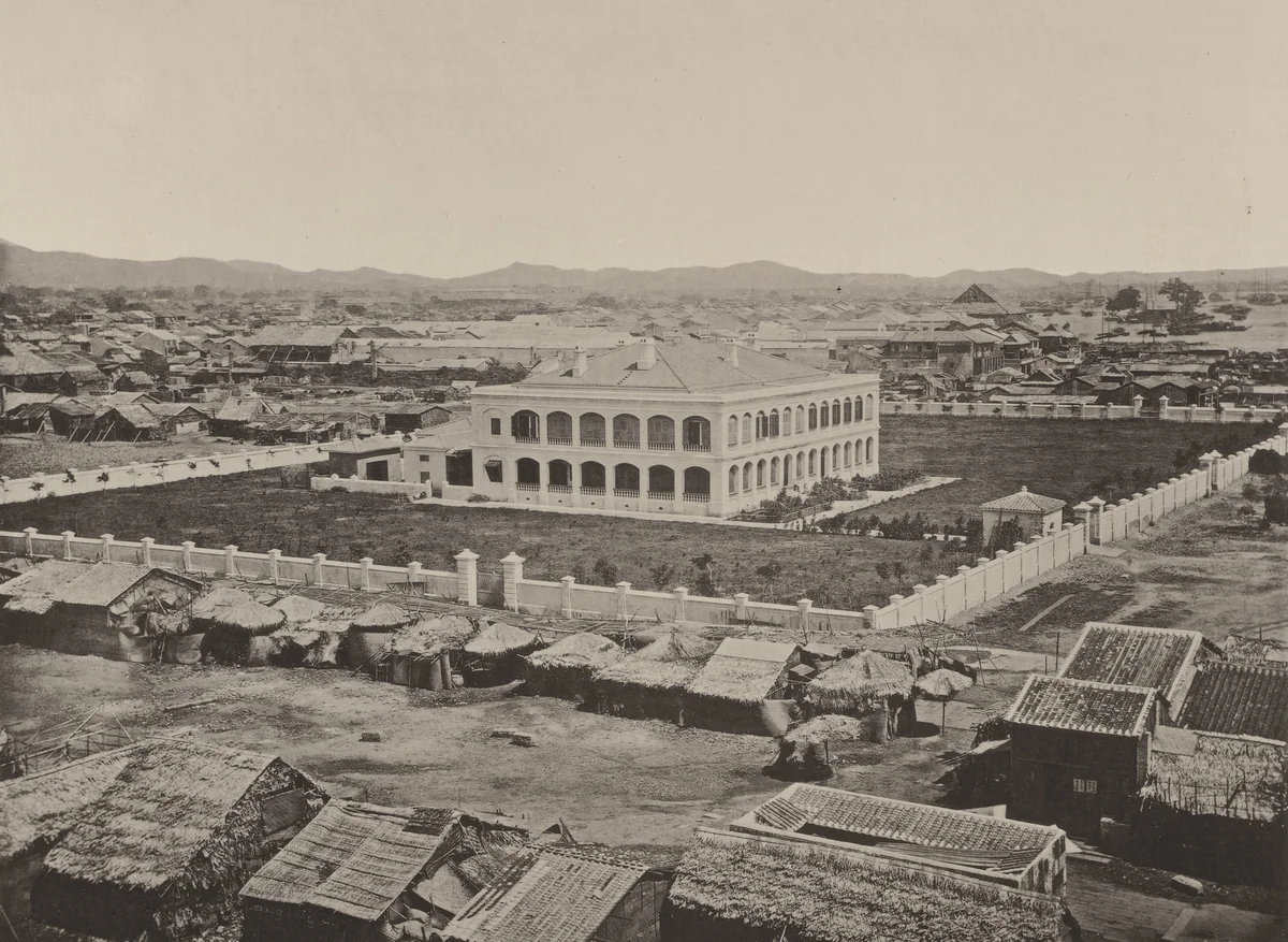 The Old Factory Site, Canton by John Thomson, photograph, 1873
