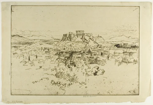 Athens from Mount Lybacettus by Joseph Pennell, print, 1913