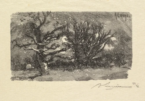 Fontainebleau Forest: Au dormoir de Lantara (La Forêt de Fontainebleau: Au dormoir de Lantara) by Auguste Louis Lepère, book, 1890