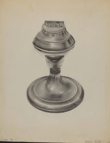 Lamp by Amelia Tuccio, index of american design, 1936