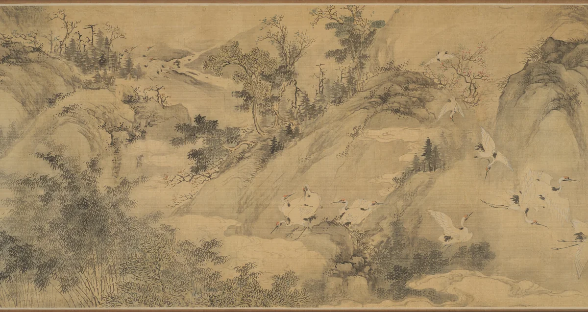One Hundred Cranes 百鶴圖 by Shen Quan (沈銓), drawing, 1682-1770