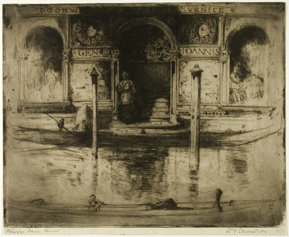 The Palace Doorway, plate 22 from the North Italian Set by David Young Cameron, print, 1895