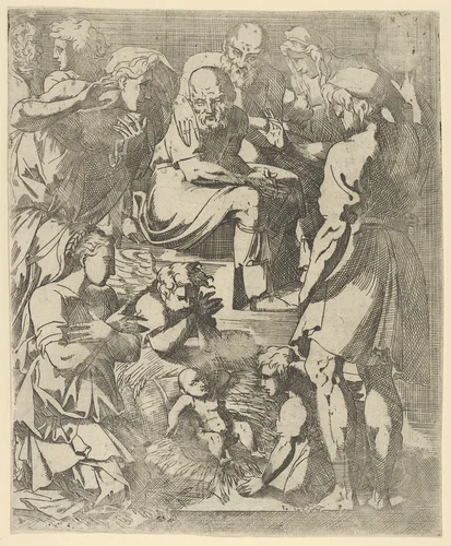 The Nativity by Geoffroy Dumoûtier, print, 1539-1549