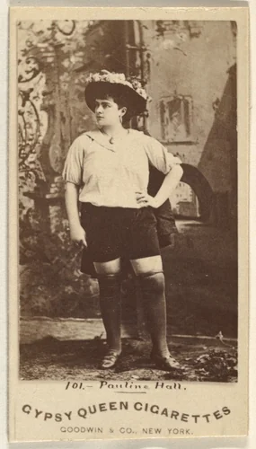 Pauline Hall, from the Actors and Actresses series (N171) for Gypsy Queen Cigarettes by Goodwin & Company, photograph, 1886-1890