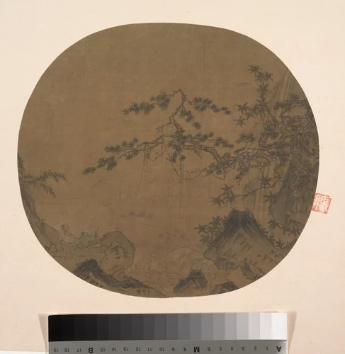 Sages Admiring Waterfall by Unidentified Artist, painting, 1368-1644